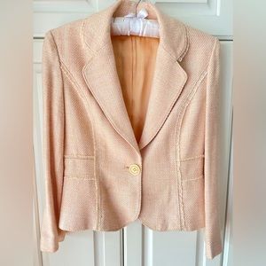 Zariah Tweed Single-Button Blazer